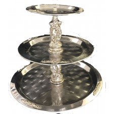 Silver 3-Tier Tray